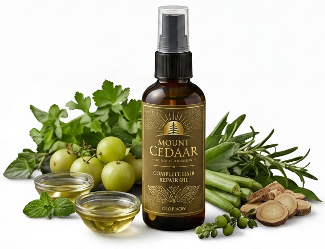 Mount Cedaar Premium Hair Oil Amber Bottle
